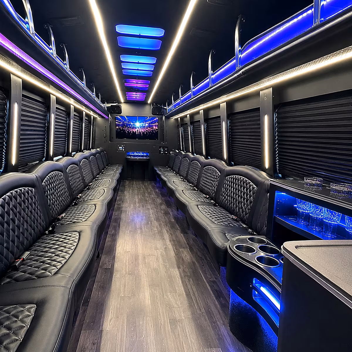 bryan night out party bus rental