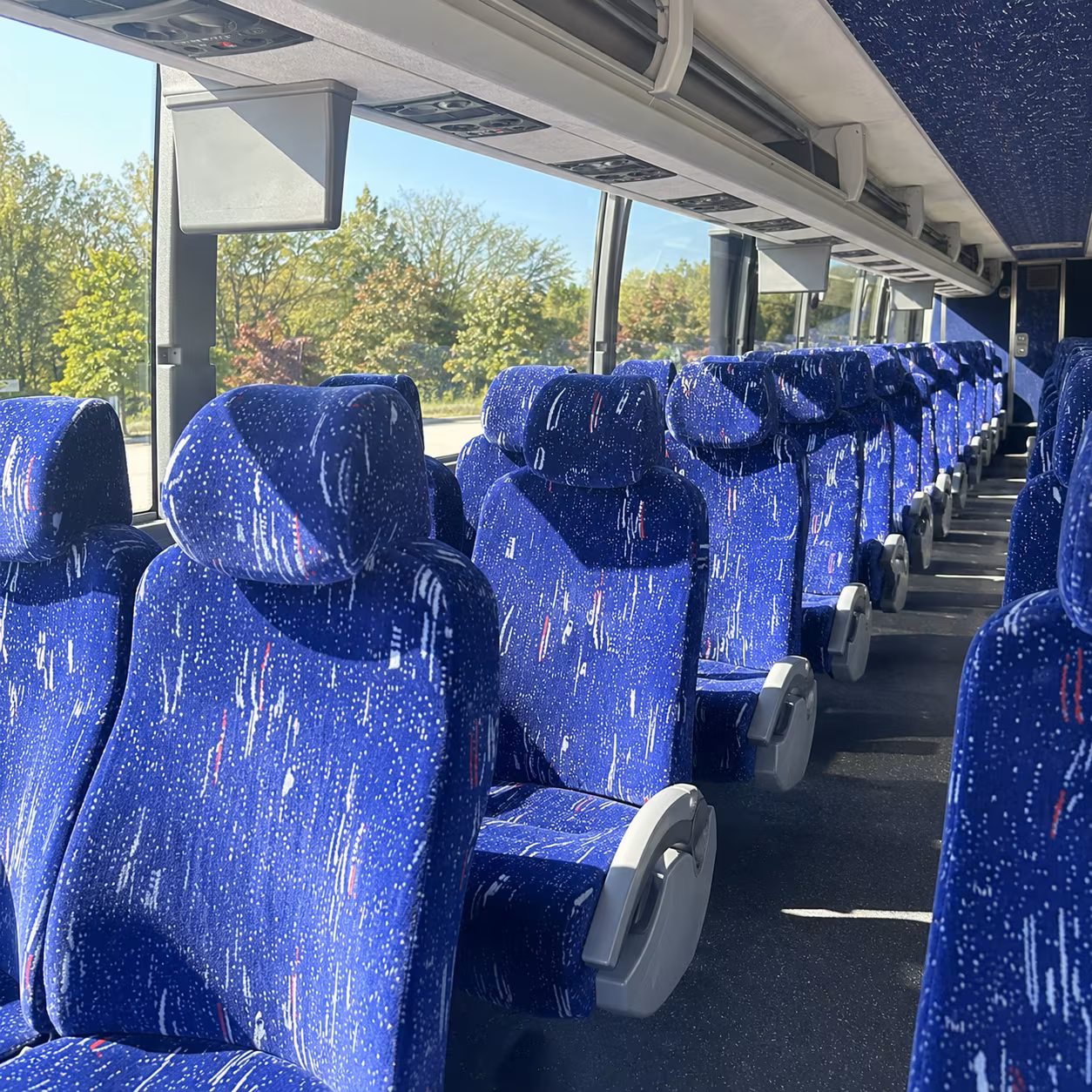 spring charter bus rental inside